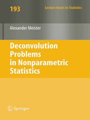 cover image of Deconvolution Problems in Nonparametric Statistics